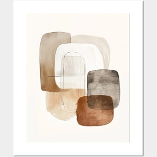 Abstract Earthy Minimalist Art Posters and Art